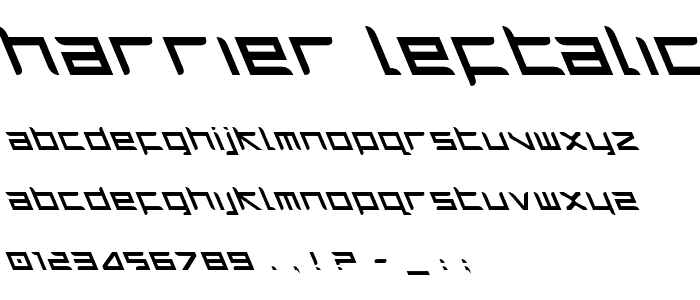 Harrier Leftalic font